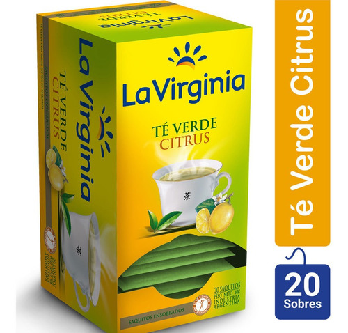 La Virginia Te Verde Citrus X 20 Saquitos