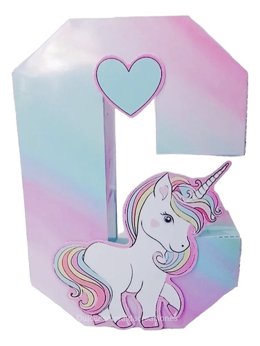 Letras 3d Unicornio 