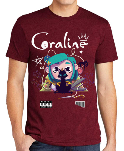 Playera Coraline & Gato Algodón Premium #0001749