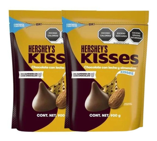 Kisses Hershey´s Chocolate Con Almendra 2 De 900g