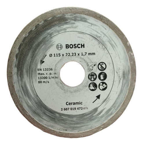 Disco De Diamante P/ Cerámica. Bosch 2 607 019 472-879 115mm