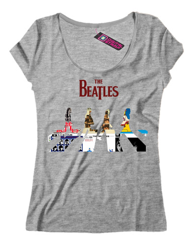 Remera Mujer The Beatles Abbey Road Rp35 Dtg Premium
