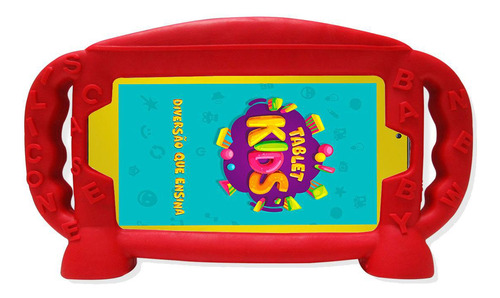 Capa Infantil Tablet Dl C10 Tx394bb Tx380 Tx384 - Vermelha