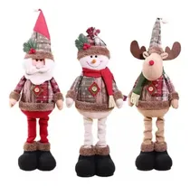 Comprar 3pcs Navidad Papá Noel Alce Ciervo Muñeco De Nieve Adornos