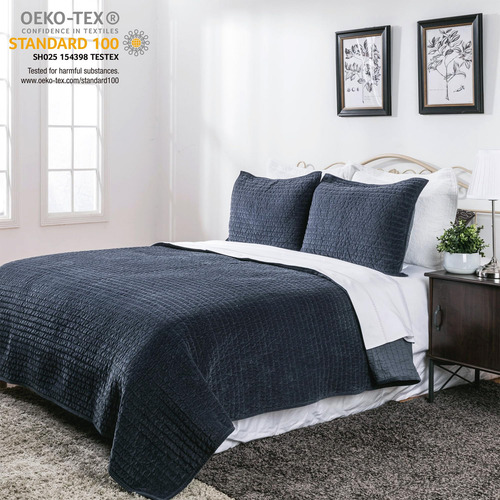 Colcha De Terciopelo Real Reversible De Algodón Premium De