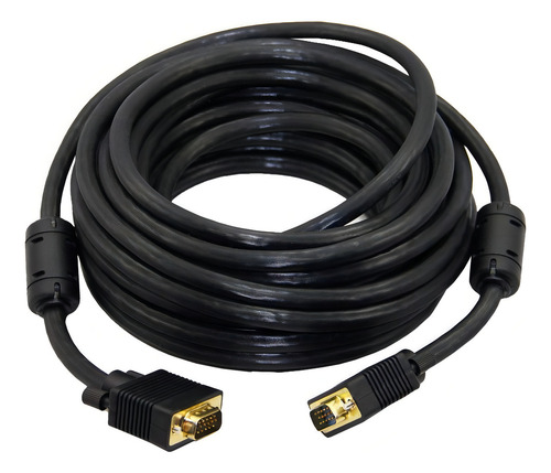 Cabo Para Monitor Vga Hd15m Preto 30 Metros Com Filtro