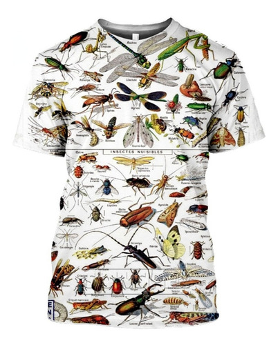 2024 Camisetas Impresas En 3d Insectos Aves