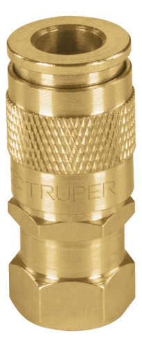 Acople Rápido Hembra De Latón Cuerda 1/4 Npt Truper