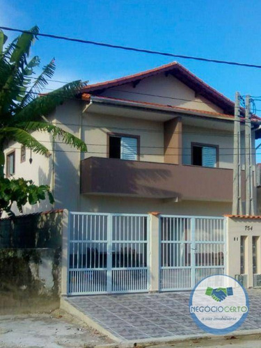 Imagem 2 de 9 de Casa Sobreposta Com 2 Dormitórios À Venda, 61 M² Por R$ 155.000 - Loty - Itanhaém/sp - Ca0624