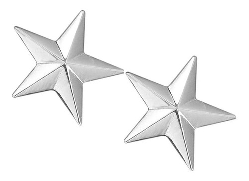 Elegante Estrella Cuello Pin Hombre Hombre Plata 2.2 X 2.2cm