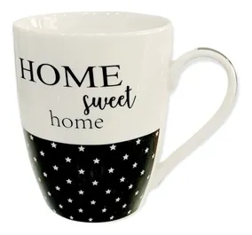 Taza Mug De Porcelana Corazones Estrellas Home Sweet 325ml