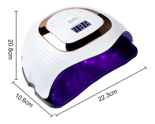Lampara De Uñas Secadora Y11 Professional Led/uv 168w Nail