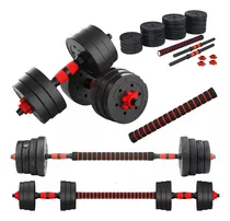 Comprar Mancuernas Pesas Ajustables Barra Recta Kit Ejercicio 20kg