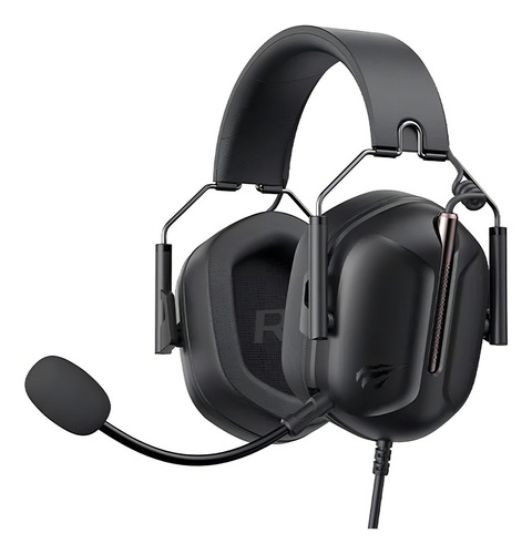 Auriculares Havit H2033d P2/p3 negros para jugadores de 50 mm