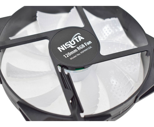 Kit 2 Cooler Fan Led Rgb 120mm Conector Molex 4 Pines Nisuta