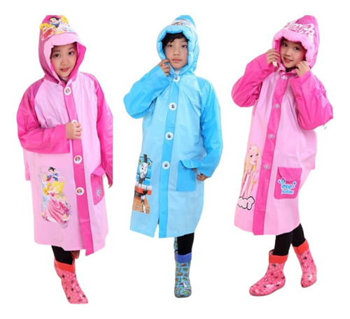 Capa Impermeable De Lluvia Niño Niña Capucha Inflable Muñeco