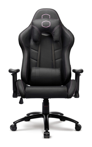 Silla de escritorio Cooler Master Caliber R2 gamer ergonómica  negra con tapizado de cuero sintético