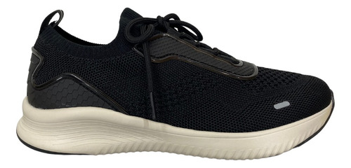 Tenis Feminino Conforto Usaflex Tricot Calce Facil Cadarço