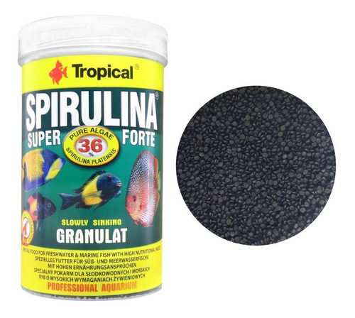 Ração Super Spirulina Forte  Granulat 600g Tropical