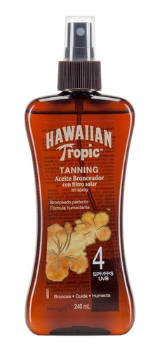 Hawaiian Tropic Tanning Bronceador Fps 4 Aceite Spray 240ml