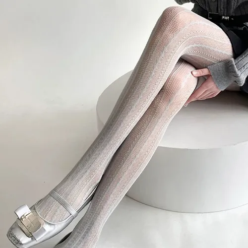 Medias Sexy De Encaje Con Forma De Red, Medias De Seda Lolit
