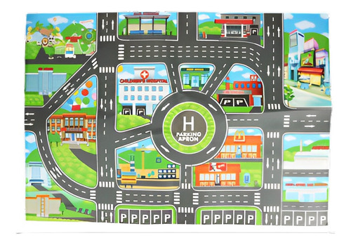 Tapete Plegable Ciudad Niños Interactivo Multiusos 58x83 Cms