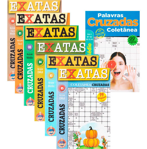 Palavras Cruzadas Coletânea: Níveis Médio, Fácil E Difícil: Não Aplica, De Equipe Editorial. Aplica, Acompanha 7 Volumes. Editorial Fernando, Capa Mole, Edição 1 Em Português, 2021
