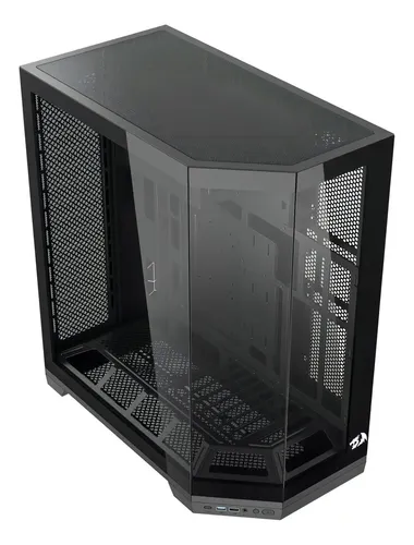 Gabinete Gamer Redragon Edge Preto Sem Fans - foto 1