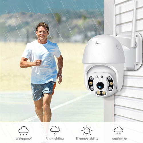 Imagem 6 de 6 de Câmera Externa Hd Ip Wifi 360º Resistente A Água Smart