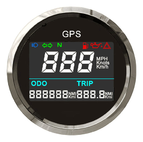 Velocímetro Digital Gps De 52mm Kilometraje Ajustable 999