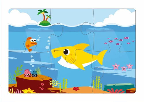 Imagen 3 de 3 de Baby Shark Puzzle 2 En 1 Rompecabeza 6 Y 12 Pzas Bbs102 Full