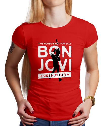 Polo Dama Bon Jovi 2019 Tour 2 (d1707 Boleto.store)