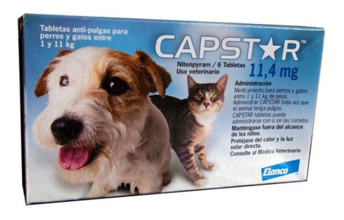 Capstar Tableta Oral Contra Pulgas De 1-11 Kg Perro Gato X 1