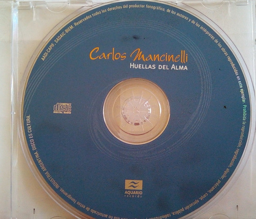 Cd Carlos Mancinelli. Huellas Del Alma