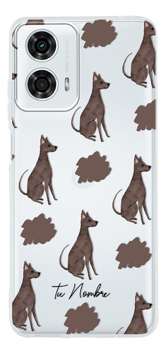 Funda Para Motorola Para Mujer Perrito Xolo Manchas Nombre