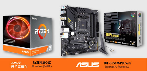 Pc Amd Ryzen 9 3900x + Mainboard Tuf Asus B550m-plus Wifi