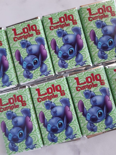 Lilo Y Stitch Candy Bar Personalizado Golosinas 10 Niños