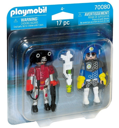 Playmobil Duo Pack - Policia Y Ladron Del Espacio - 70080