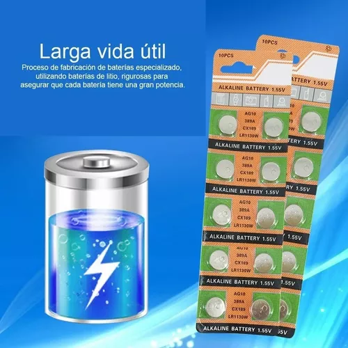 20 Pilas Batería Botón Ag10 Lr1130 Cx189 Lr54 389a