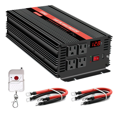 Benntop Inversor De Onda Sinusoidal Pura De 2000 W, 12 V Cc 