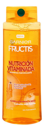  2 Pzs Garnier Shampoo Nutricion Vitaminada Fructis 650ml