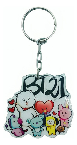 Llavero Bt21 Bts Avatares Keychain Madera