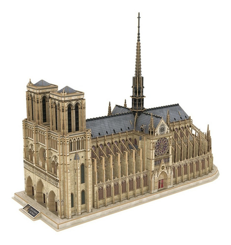 Imagen 1 de 2 de Puzzle 3d Cubicfun Notre Dame De Paris De Lujo 293 Piezas
