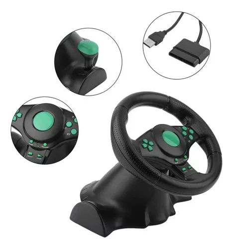 Controle Volante Gamer Pedal Cambio Para Ps3 Ps2 Xbox 360 Pc