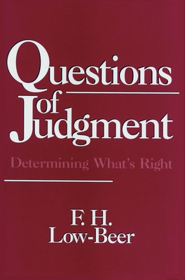 Libro Questions Of Judgment - Low-beer, F. H.