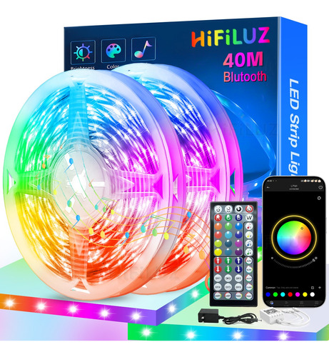 Tiras De Led Rgb 40 Metros Bluetooth Luces Led  App Control