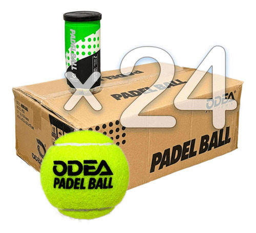 Tubos De Pelotas Odea Pádel/tenis X 2 Caja X 24 Tubos