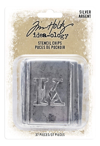 Tim Holtz - Advantus Stencil Chips Navidad, Plata