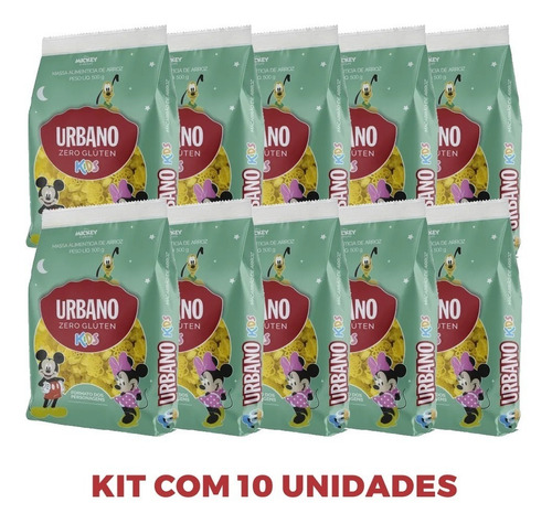 Kit 10 Macarrão Urbano De Arroz Kids Personagens Disney 500g