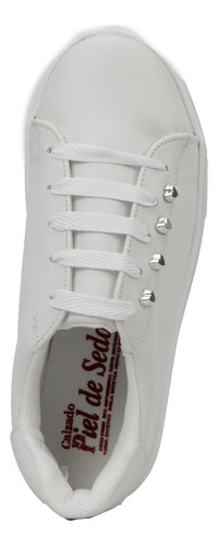 Tenis Clínico/servicio Cómodos Piel De Seda 1310 Blanco 18-21